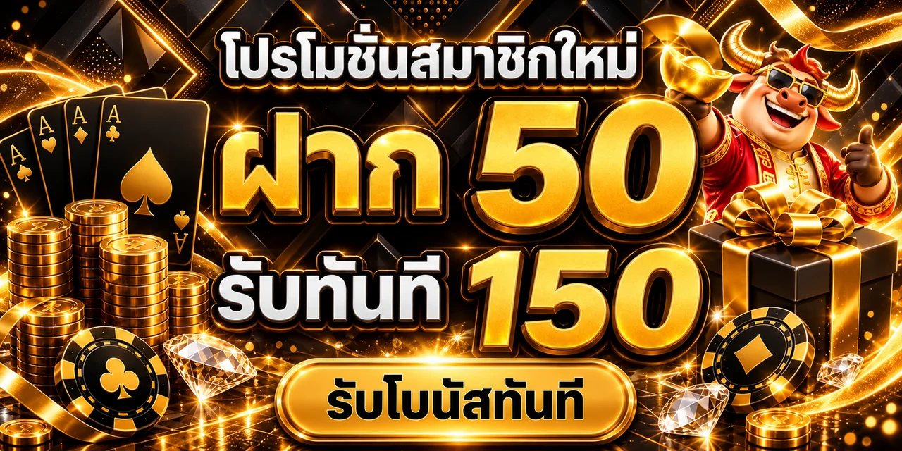 โปรโมชั่นสมาชิกใหม่บน G2G22 โทนดำทองพร้อมมาสคอตเกม
